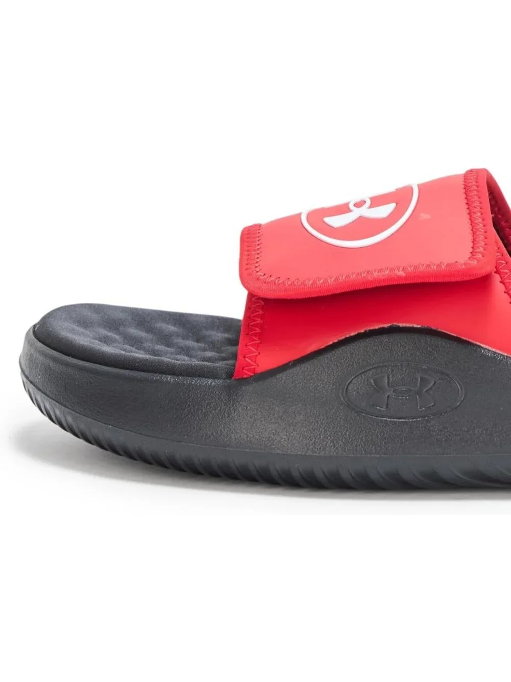 Men's Red Black Ignite Pro Slide Comfort Soft Rubber Slip On Flat Sandal Shoes